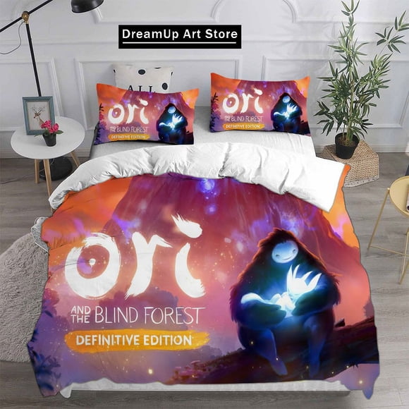 x1780 Bed Sheets Game Ori and the Blind Forest Bedding Sets Comforter Quilt Bed Cover Duvet Cover Pillow Case - Pieces Sets Kids Adult Size 3-Piece Bedding Set (1 Duvet Cover + 2 Pillow Shams) nj1780