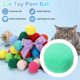 thumbnail image 4 of Uxcell 30 Pcs Juguete para Gato Bola de Pompones de Peluche Suave 1.2" Verde, 4 of 6