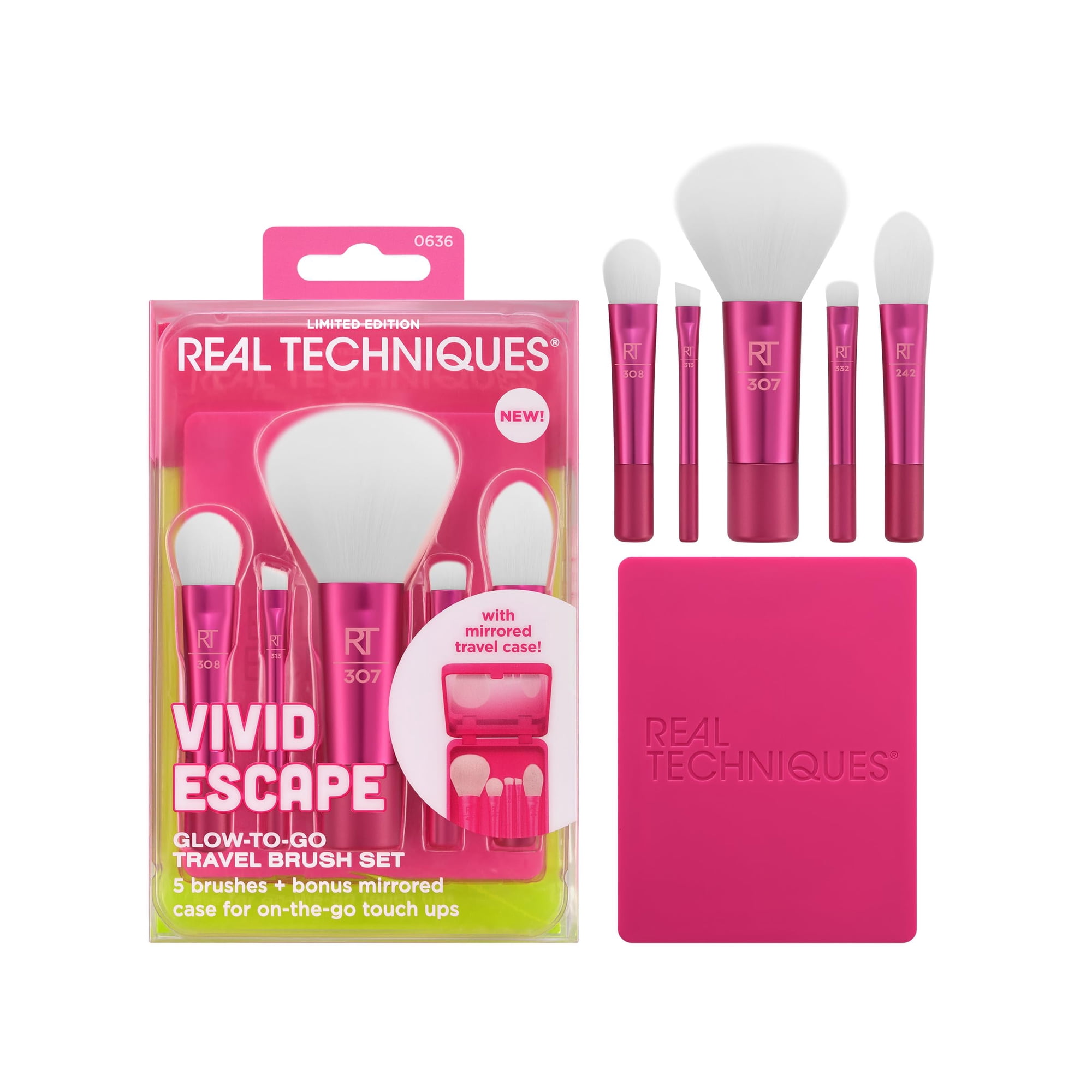 Set De Brochas De Maquillaje Real Techniques Vivid Escape Glow-to-go