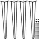 thumbnail image 1 of Patas de mesa VEVOR Hairpin, 34 cm, acero al carbono negro, juego de 4, 1 of 3