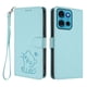 thumbnail image 1 of Funda Volteable con Diseño de Gato para Motorola MOTO G75 5G, Verde Claro, 1 of 6