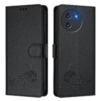 Funda Tipo Cartera Foxdock Para Doogee Note 59 Con Soporte, Ranuras, Rfid, Diseño De Gato