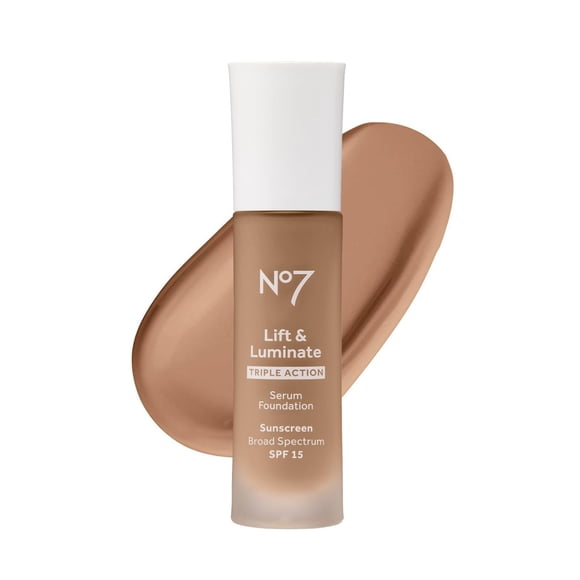 Base de maquillaje No7 Lift & Luminate Triple Action Tawny, 30 ml