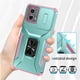 thumbnail image 2 of Funda Armada para Motorola Moto G 2023 5G con Tapa Deslizante y Soporte Magnético Giratorio Verde, 2 of 5