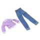 thumbnail image 4 of 1/6 camiseta de manga larga de mezclilla jeans traje de ropa para blythe azone licca mu?eca, 4 of 5