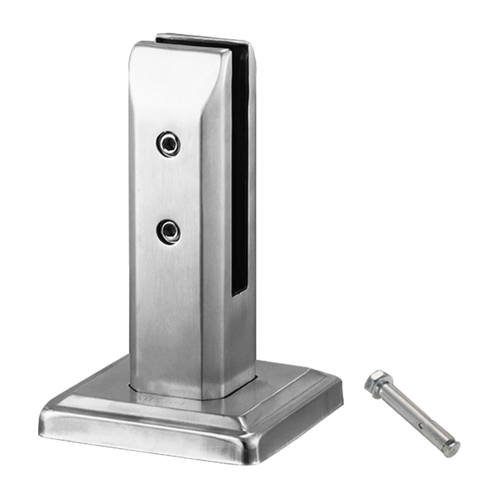 Magideal - Abrazadera De Acero Inoxidable Para Grifo De Vidrio Cuadrado, Para Cerca De Piscina, Para Casa, Jardín, Escaleras, Barandilla, Balcón, Abrazadera Para Plata A