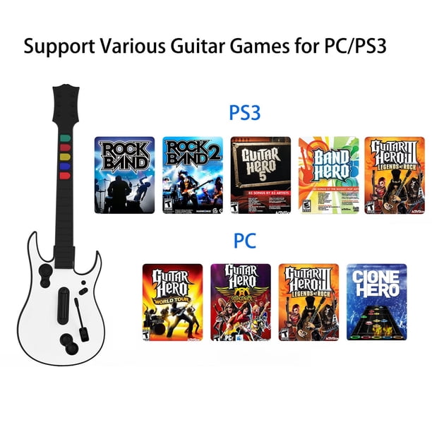 ギターヒーロー クローンヒーロー 互換 コントローラー PC PS3 Ordenador Pc ps3 Inalámbrico Guitar Hero Guitar Para Clone Hero