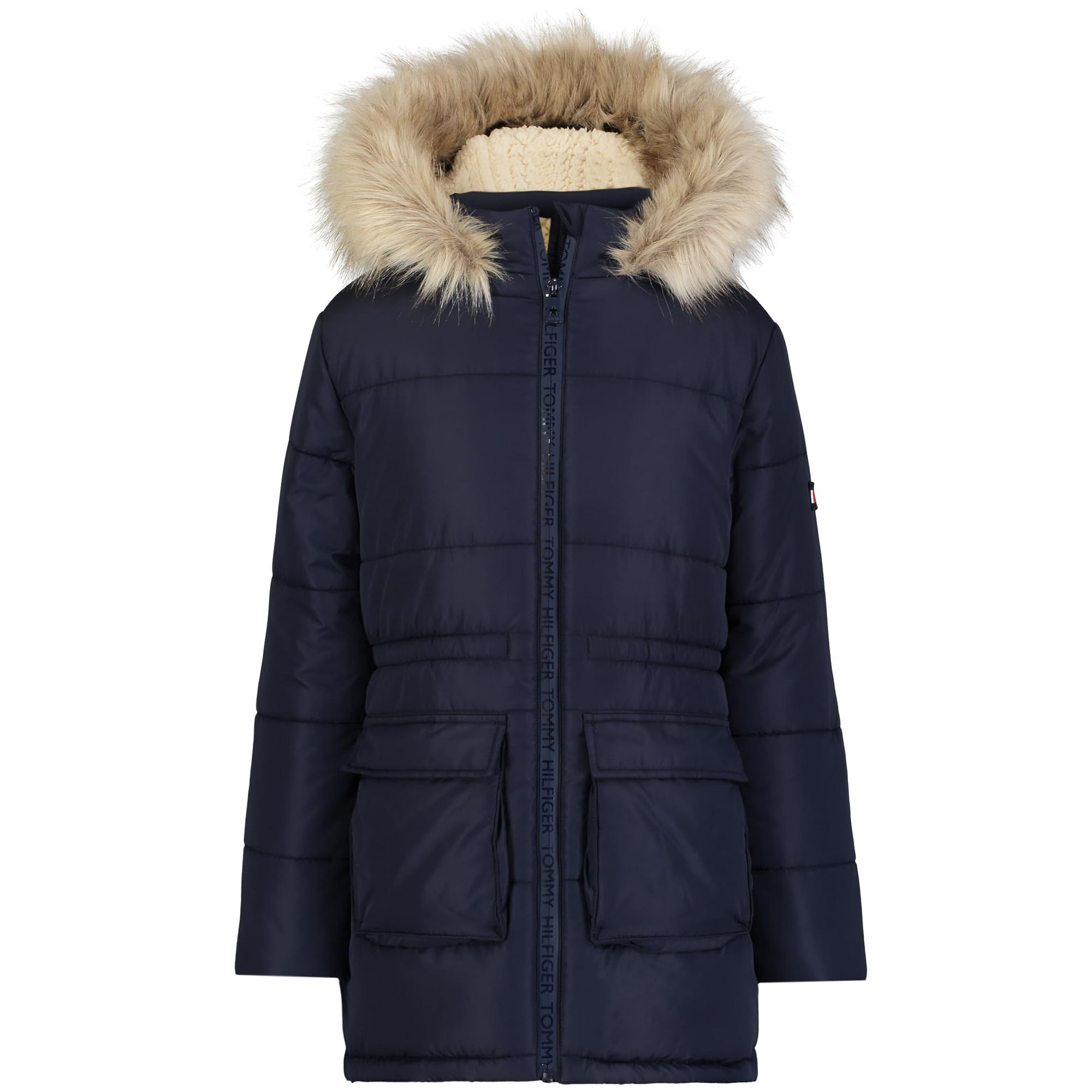 Chaqueta Acolchada Tommy Hilfiger Para Niñas, Color Azul Marino, 4 Años