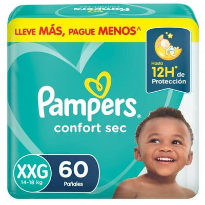 Pañales Desechables Confort Sec Xxg 60 Un 60 Un Pampers