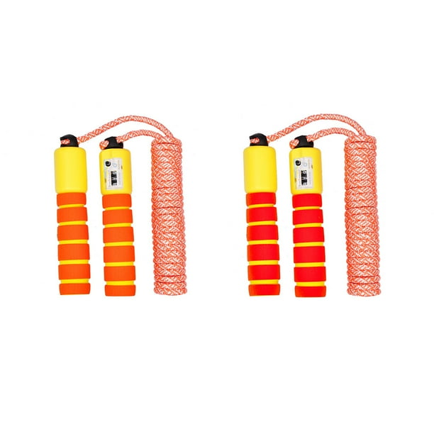 Cuerdas de saltar para niños, cuerda de saltar suave y ajustable, equipo de fitness para niños con asas de espuma.
