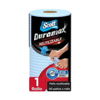 Toalla De Papel Reutiizable Duramax Azul 50 Un 1 Rollo Scott