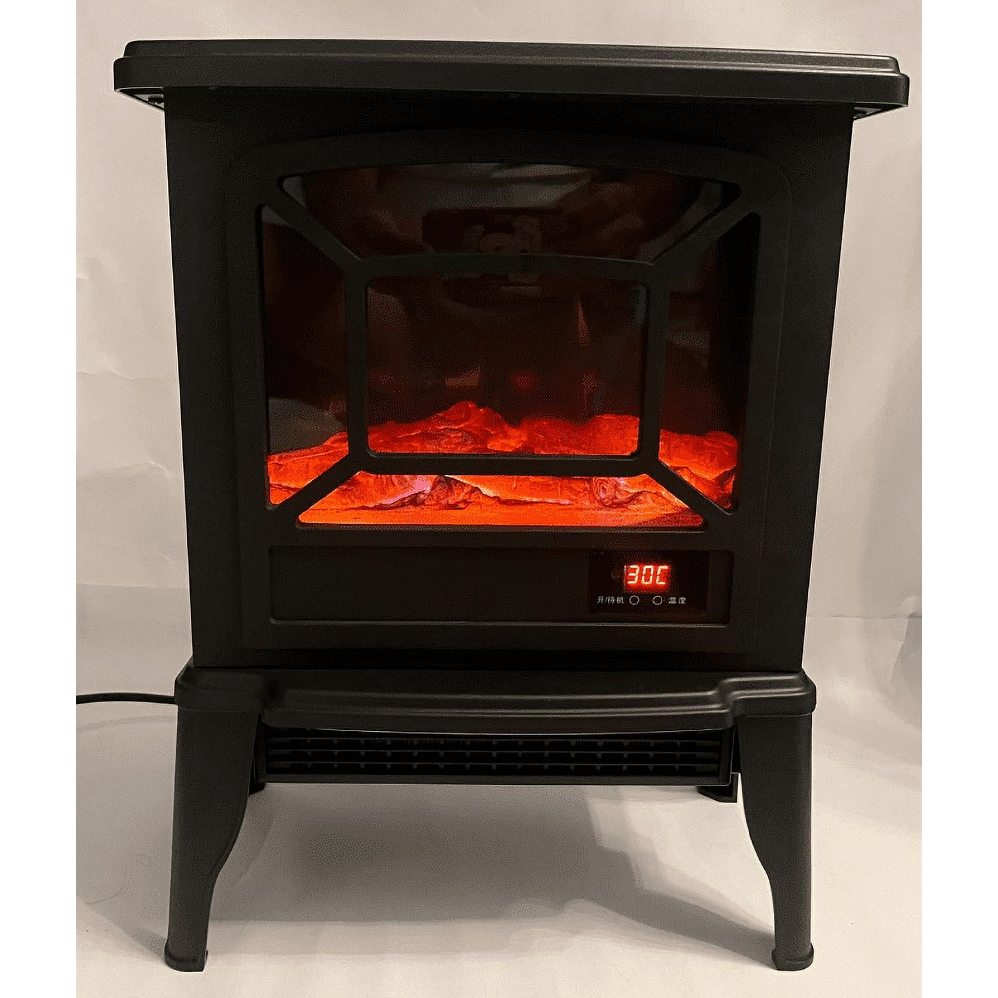 Artihogar - Chimenea Eléctrica Vintage Control Remoto Efecto Llama Real