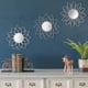 thumbnail image 2 of Espejos de pared Manortang de metal con forma de flor de 23 cm, set de 3, 2 of 9