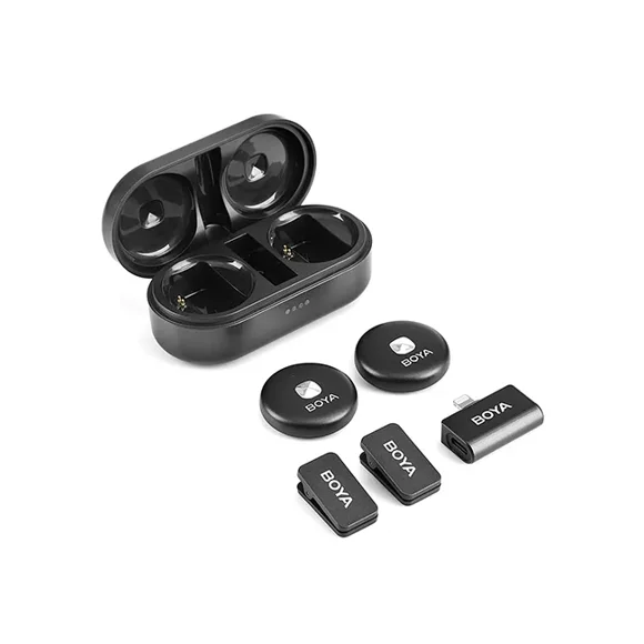 Boya Omic-D kit de micrófono doble inalámbrico conector Lightning (iPhone)