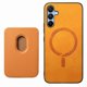 thumbnail image 4 of Funda de Cuero Magnética con Tarjetero para Samsung Galaxy A16 Cubierta Delgada Amarillo, 4 of 5