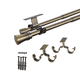 thumbnail image 5 of Set Doble De Barras Para Cortina Extensible 75-110 Cm De Metal Diámetro 16/19 Mm Soporte De Techo Terminal Cónico Color Bronce, 5 of 5