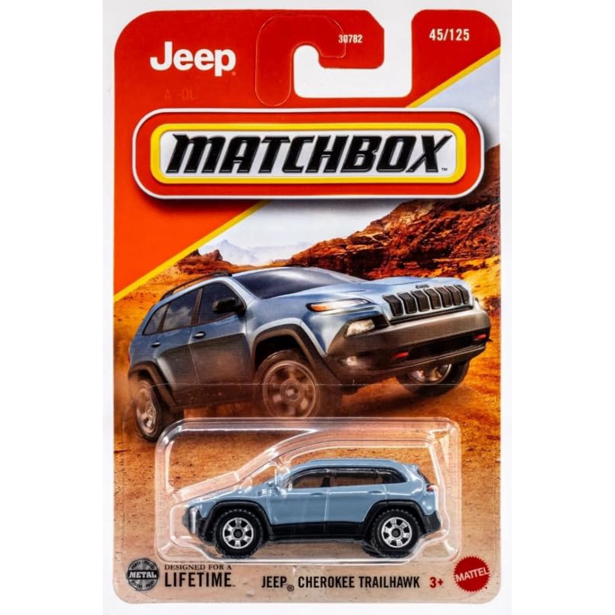Hot Wheels - Vehículo De Juguete Matchbox Jeep Cherokee Trailhawk A Escala 1:64