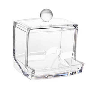 Ioensy - Caja De Almacenamiento De Hisopos De Algodón Organización Práctica Vacía Transparente Portátil