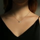 thumbnail image 2 of Collar HESHPAWS AnuClub Moissanite Redondo 6mm Plata 925, 2 of 3