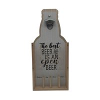 Fliperex - Destapador Abridor De Botellas Para Pared Con Juego Blanco