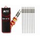 thumbnail image 1 of Pinchos Fuego para Parrilla - Cuchilla Plana de Acero Inoxidable de 17" (43,2 cm) con Deslizador | Reutilizables y Aptos para Lavavajillas | Pinchos para Barbacoa y Kebab | Juego de 8, 1 of 9