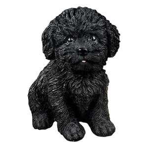 Magideal - Divertida Estatuilla De Perro, Estatua De Animal, Escultura Decorativa, Colección De Resina Para Decoración De Dormitorio De Escritorio En Hogar Negro