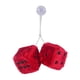 thumbnail image 3 of 2 Uds., Dados De Espejo, Modelo De Dados Colgantes Suaves Para Decoración De Adornos, Rojo, 3 of 5