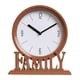 thumbnail image 3 of Reloj De Escritorio Que No Hace Tictac, Funciona Con Pilas, Loft, Familia, Decorativo, Oficina, Estante, Rojo, Marrón, 3 of 5