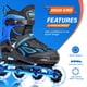 thumbnail image 2 of Patines en línea 2PM SPORTS Vinal para niños, ajustables, parpadeantes, 2 of 8