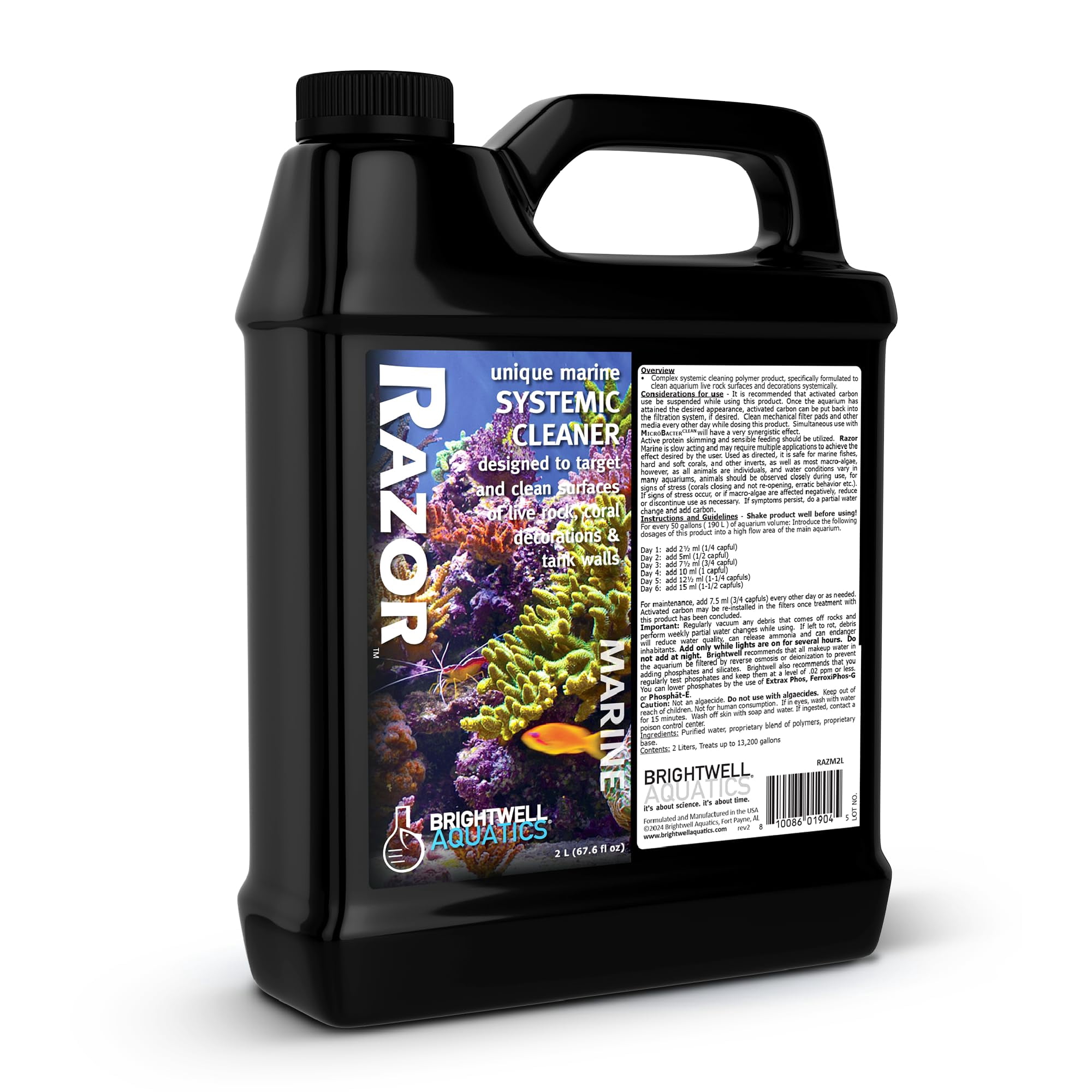 Brightwell Aquatics Razor, Limpiador Sistémico Marino 2 L