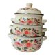 thumbnail image 3 of 3x Ollas De Esmalte De Dise?o Vintage Para Sopa, Para Cocina, Restaurante, Estilo C, 3 of 5