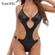thumbnail image 2 of Lencería de cuero de PU, corsé punk negro, body, atuendos boudoir, bustier exótico, 2 of 6