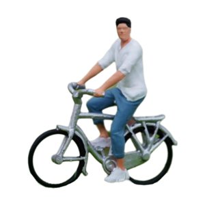 Magideal - 1/64 Cyclist Diy Collectable Collectibles Mesa De Arena Ornamento De Resina Figura Biker En Miniatura Para Accesorios De Fotografía De Escena De Hombre