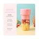 thumbnail image 3 of Vaso Botella Licuadora Recargable Juguera Batidora Portatil Rosado, 3 of 4