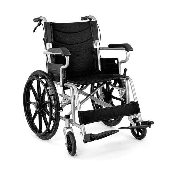 Silla Ruedas Plegable Aluminio Ligera Premium Con Freno