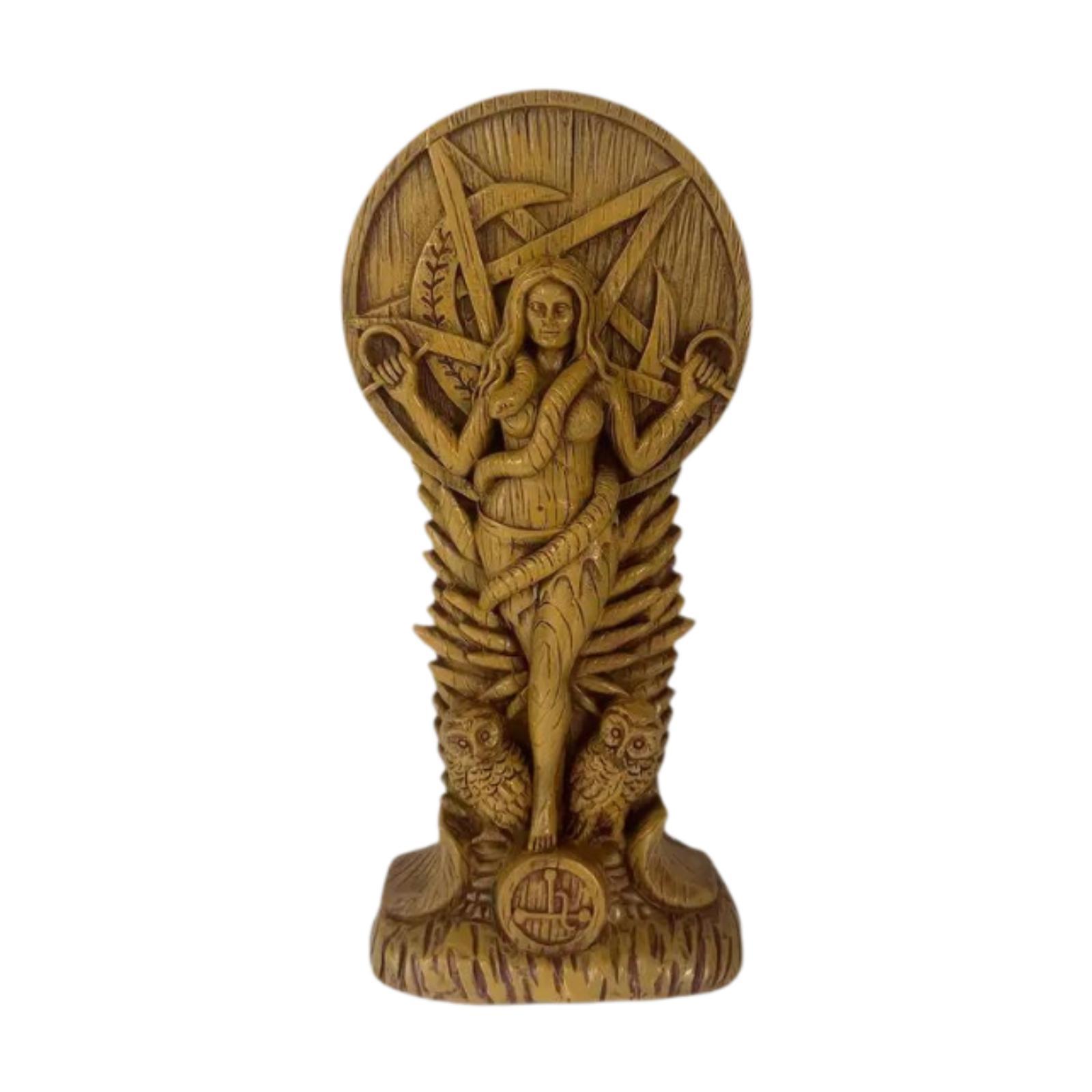 Magideal - Escultura Decorativa De La Estatua De La Mujer De La Serpiente De La Bruja De La , Decoración Del Hogar Estatuilla De Resina Decoración De Mesa P