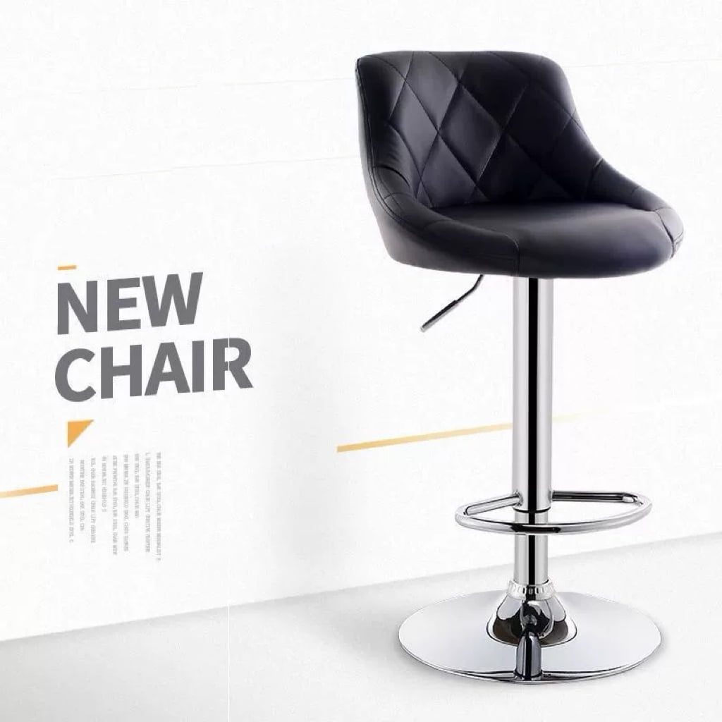 Bj Hogar - Silla Piso Bar Altura Regulable Taburete Con Respaldo Bj005