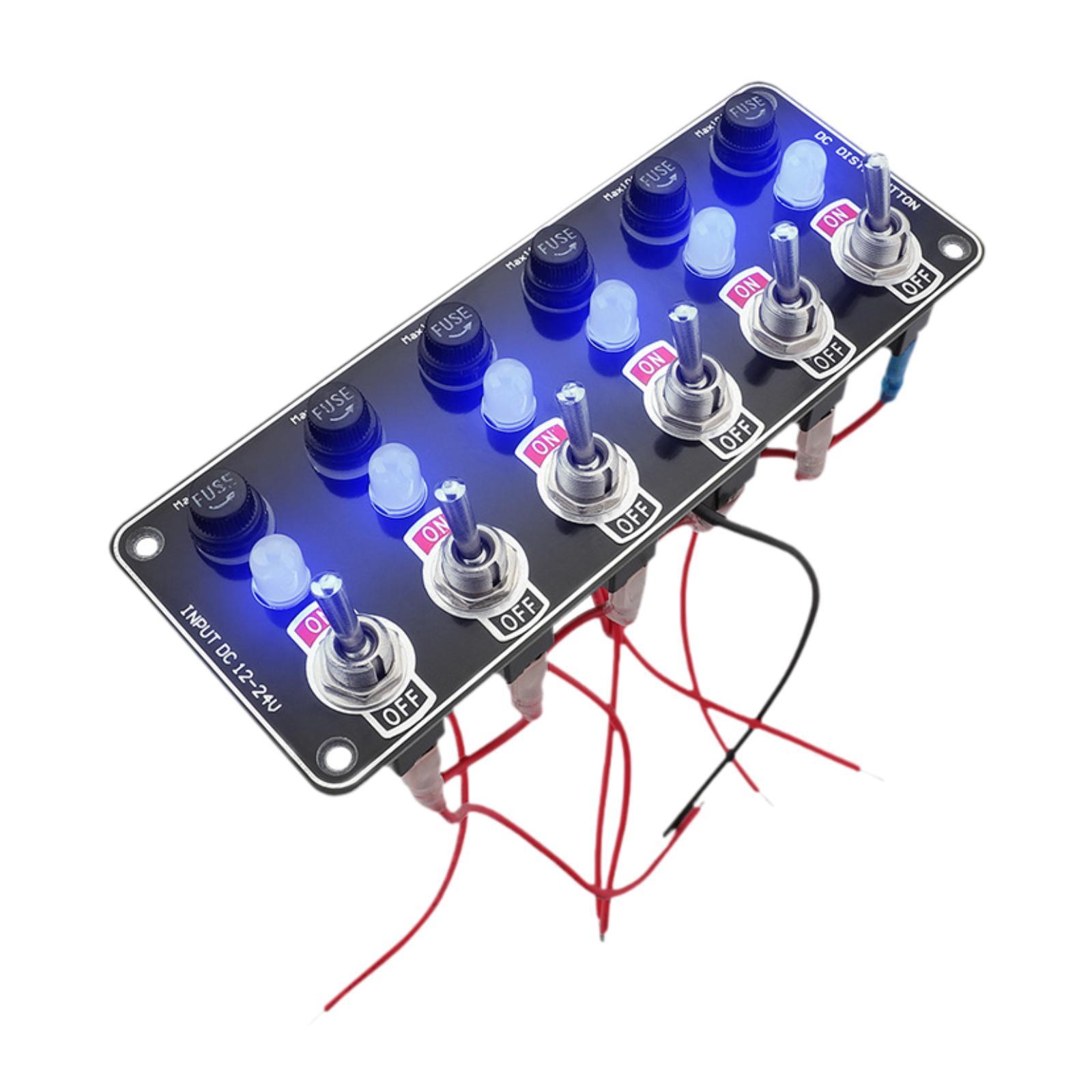 Ioensy - Panel De Interruptores De Palanca Para Autocaravanas, Vehículos Recreativos, 6 Unidades, Barco, Interruptor Basculante Multifuncional