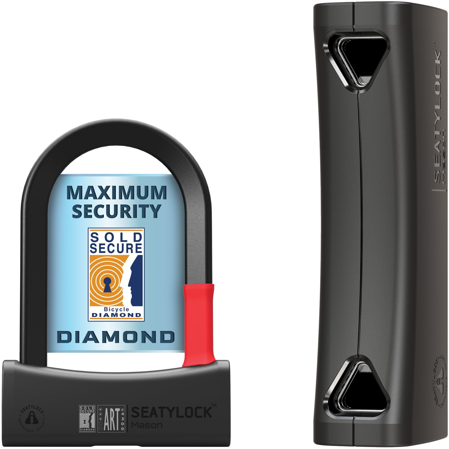 Candado En U Para Bicicleta Seatylock Mason De 14 Cm, Resistente Y Antirrobo