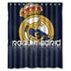 thumbnail image 1 of Cortina de ducha del Real Madrid CF, juego de cortinas de baño con ganchos, tamaño 60 x 72 pulgadas, 1 of 3
