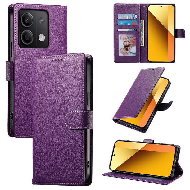 Funda para FOXDOCK Xiaomi Redmi Note 13 5G– Cuero Premium, 3 ranuras para tarjetas, Protección contra impactos