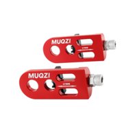 Magideal - 2 Tensores De Cadena De Bicicleta, Estabilizador De Cadena De Bicicleta, Ajustador De Tensión De Cadena De Bicicleta Para La Mayoría De Bicicletas Bmx Rojo