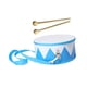 thumbnail image 3 of Tambor De Mano De Doble Cara Con Baqueta, Capacidad Para Los Ojos, Juguete Montessori Duradero, Azul Y Blanco, 3 of 5