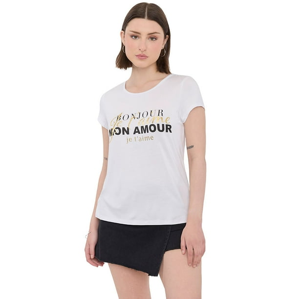Polera Mujer Viscosa Blanco Jet Aime Corona