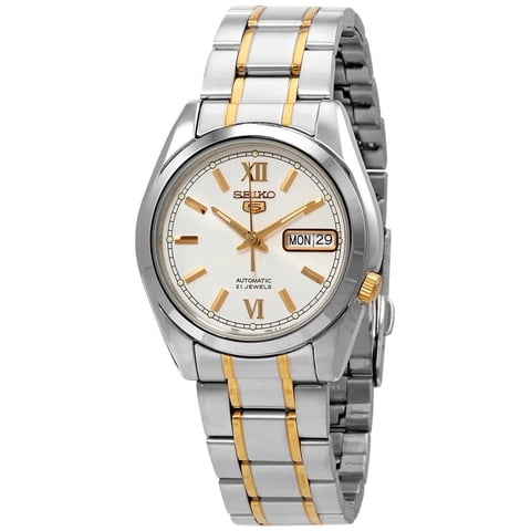 Reloj Automático Seiko 5 Plateado Hombre