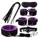 thumbnail image 1 of 7pcs Beginner-Friendly BDSM Restraint Set with Ball Gag, Handcuffs, Ankle Cuffs, Blindfold, Collar, Nipple Clips, and Whip - Perfect for Couples and Adults for Intimate Play and Pleasure, 1 of 3