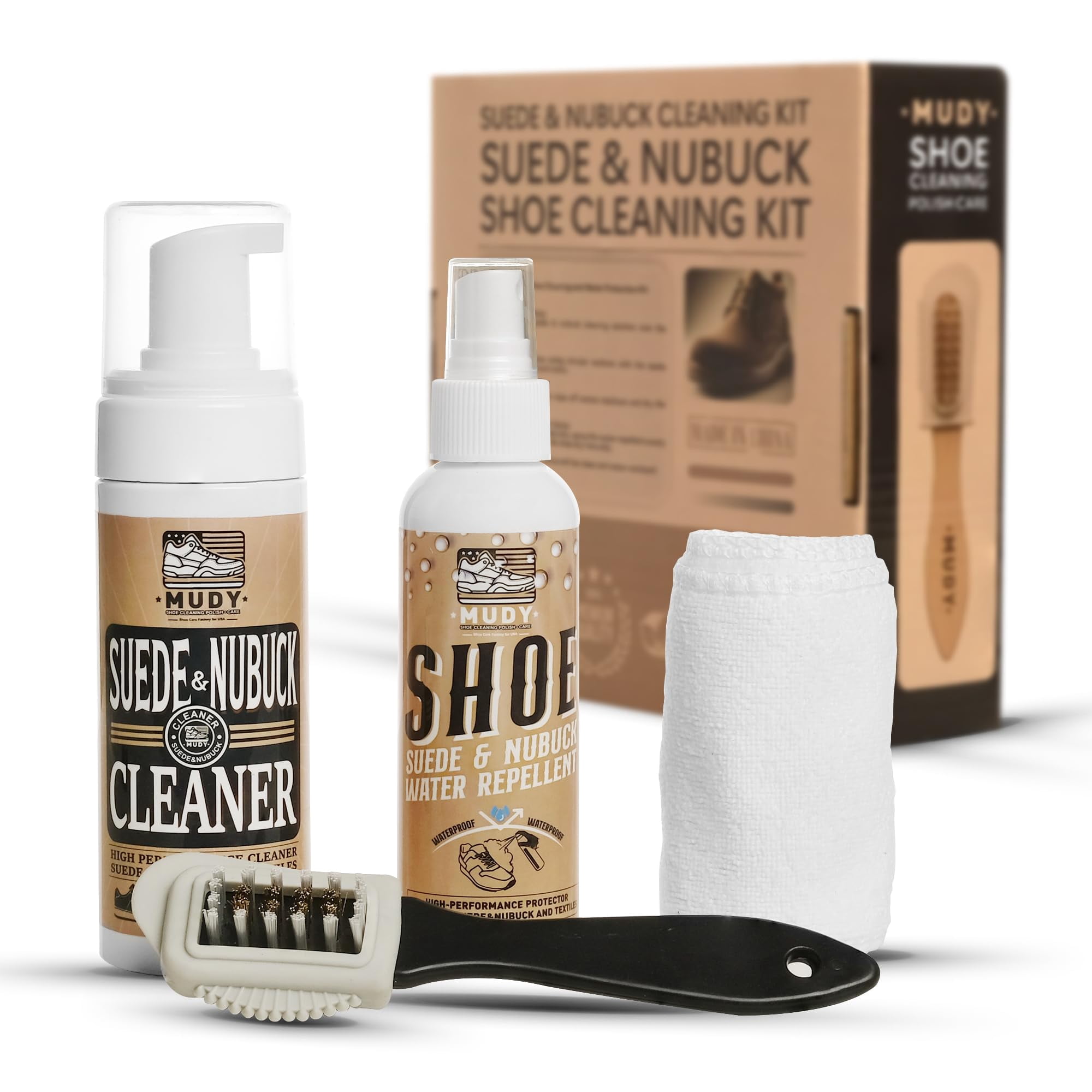 Limpiador De Zapatos Care Kit Mudy Suede, Nubuck, Repelente Al Agua
