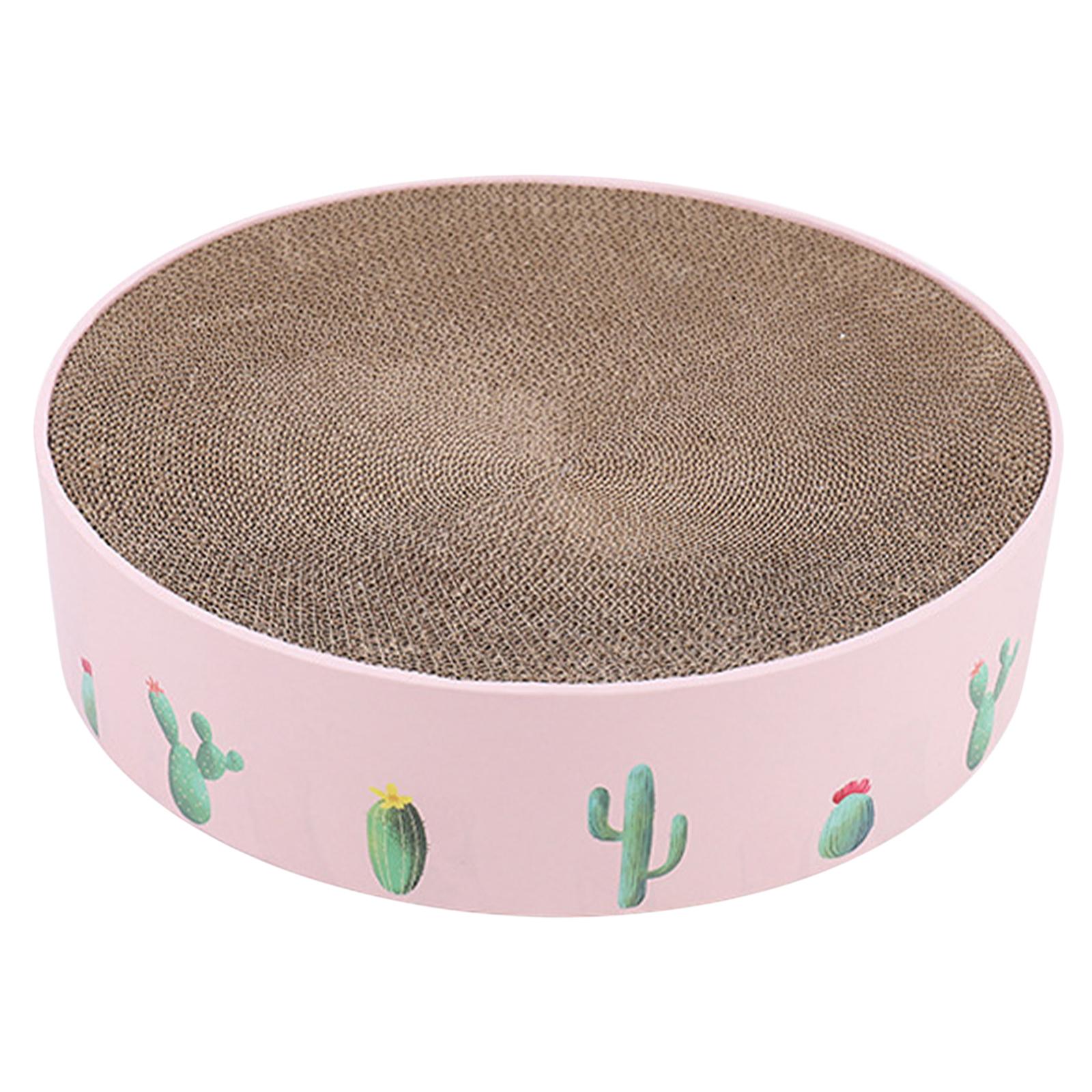 Magideal - Almohadilla Rascadora Para Cama, Redonda Para Rascar, Para Moler Gatitos, Muebles De Juguete Interactivos, Suministros Para Mascotas De Rosa