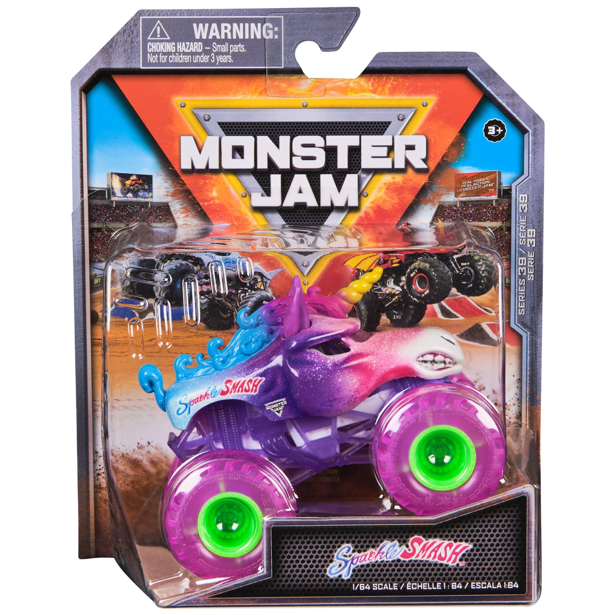 Monster Truck Monster Jam Sparkle Smash A Escala 1:64