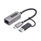 thumbnail image 1 of Adaptador USB-C a Ethernet StarTech.com con dongle USB-A GbE, 1 of 9